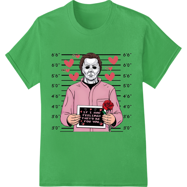 Haunting Thoughts: Spooky Halloween Heat Transfer on green shirt - SUPERDTF-DTF Prints-DTF Transfers-Custom DTF Prints