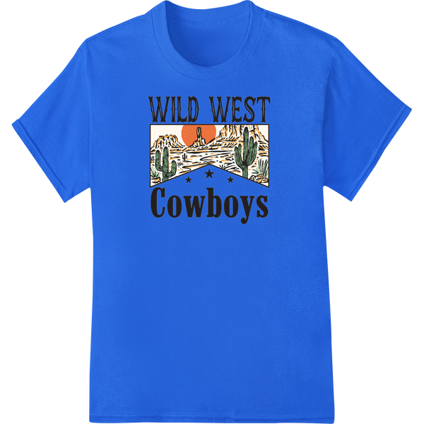 Custom innovative apparel printing design - Rustic 'WILD WEST Cowboys' Desert Print | Super DTF Transfer