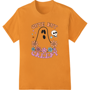 Innovative DTF printing technology design on Cute But Creepy Ghost Halloween DTF Heat Transfer Print