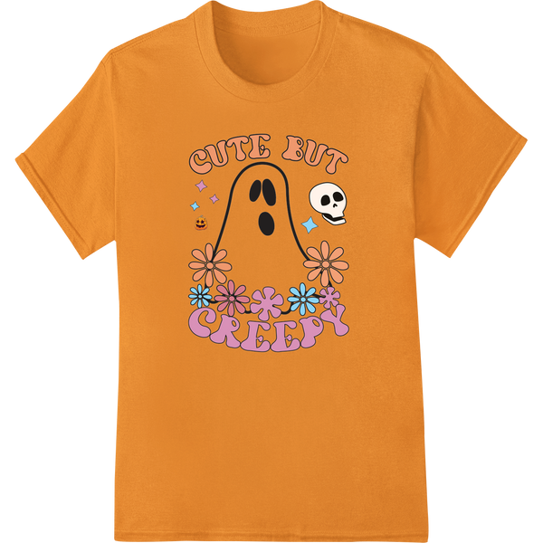 Innovative DTF printing technology design on Cute But Creepy Ghost Halloween DTF Heat Transfer Print