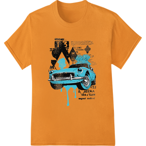 Durable customized apparel applied to Vintage 1977 Camaro Abstract Graphic Heat Transfer