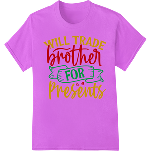 Expert custom print solutions craftsmanship on Funny Christmas Sibling Rivalry DTF Print Heat Transfer