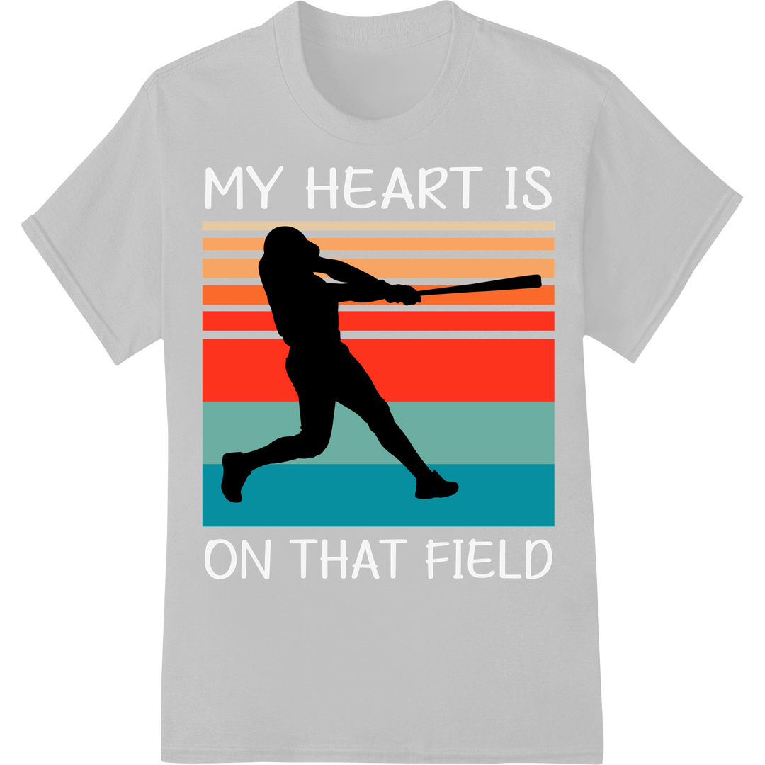 Bold Baseball Batter Silhouette | DTF Print Heat Transfer on white shirt - SUPERDTF-DTF Prints-DTF Transfers-Custom DTF Prints