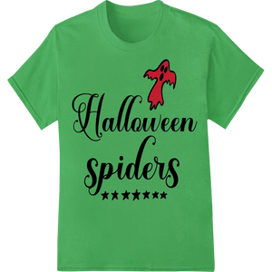 Premium quality apparel decoration on Spooky Spider: Halloween Heat Transfer Design