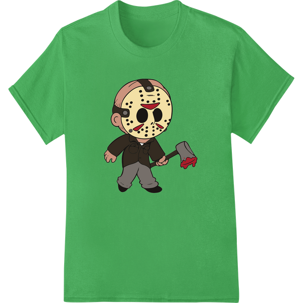 Cartoon Jason Voorhees Horror Friday the 13th Heat Transfer on green shirt - SUPERDTF-DTF Prints-DTF Transfers-Custom DTF Prints