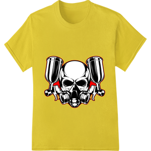 Toxic Skull Gas Mask - Edgy Halloween DTF Heat Transfer featuring professional t shirt prints