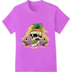 Custom DTF printing experts design - Tropical Skull Luau Heat Transfer Design