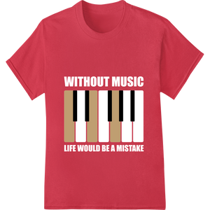 Expert bulk t-shirt printing craftsmanship on Minimalist Piano Keys - Stylish Music Print