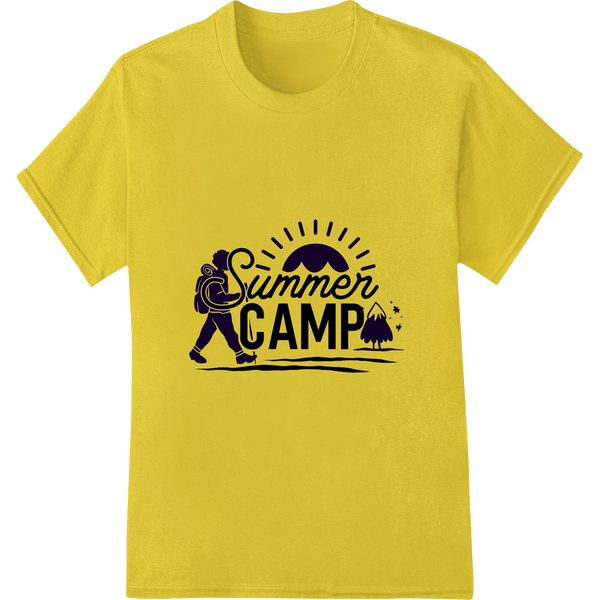 Vibrant 'Summer Camp' DTF Print Heat Transfer | Super DTF on yellow shirt - SUPERDTF-DTF Prints-DTF Transfers-Custom DTF Prints