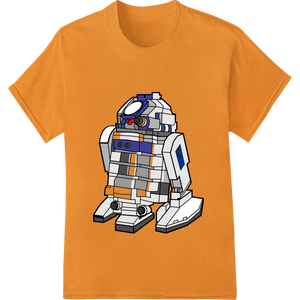 Cutting-edge customized apparel featured on Geometric R2-D2 Star Wars Droid Super DTF Print Transfer