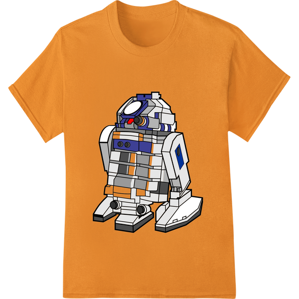 Cutting-edge customized apparel featured on Geometric R2-D2 Star Wars Droid Super DTF Print Transfer