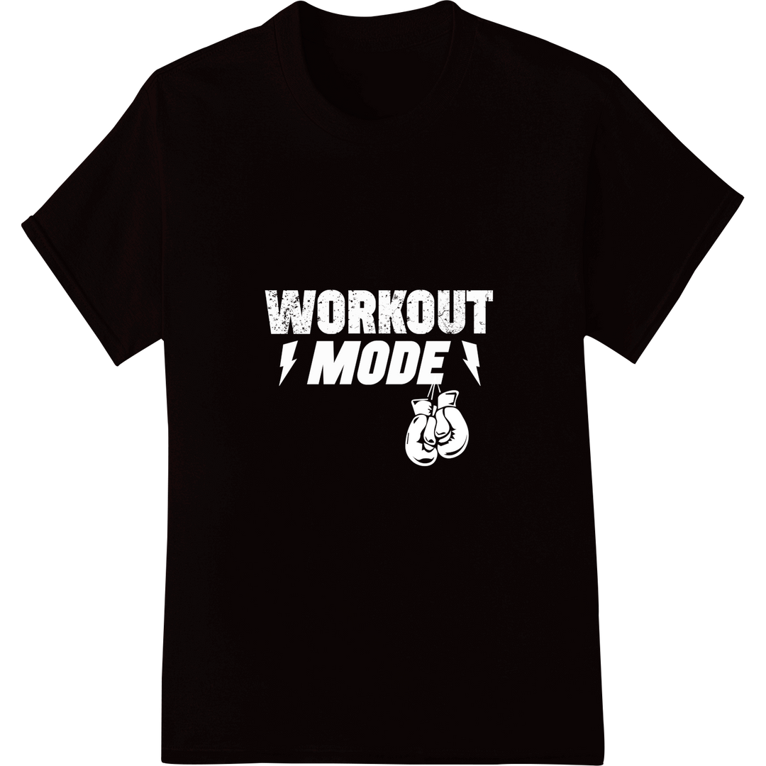 Sleek Transparent DTF Print for Elevated Gym Style on black shirt - SUPERDTF-DTF Prints-DTF Transfers-Custom DTF Prints