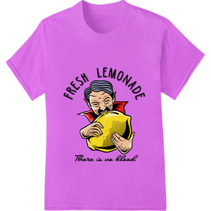 Vibrant vibrant DTF prints print on Zesty Fresh Lemonade Cartoon DTF Print Heat Transfer