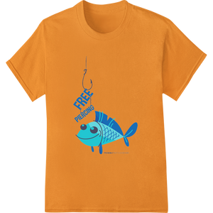 Vibrant customized apparel print on Hooked on Free Piercings - Quirky Fish DTF Print Transfer