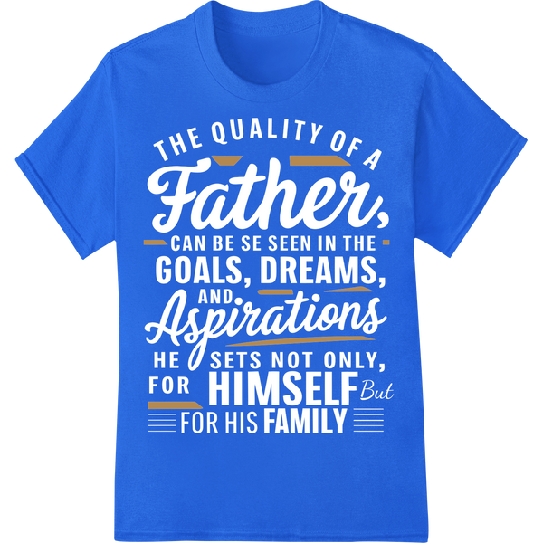 Retro Father's Day Abstract DTF Print Heat Transfer on blue shirt - SUPERDTF-DTF Prints-DTF Transfers-Custom DTF Prints