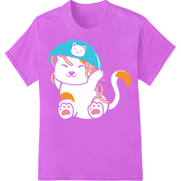 Adorable Cat Lover DTF Print Heat Transfer | Cute Pet Gift on purple shirt - SUPERDTF-DTF Prints-DTF Transfers-Custom DTF Prints