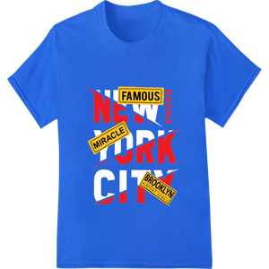 Expert custom merchandise craftsmanship on NYC Boroughs: Bold Typography DTF Print Heat Transfer