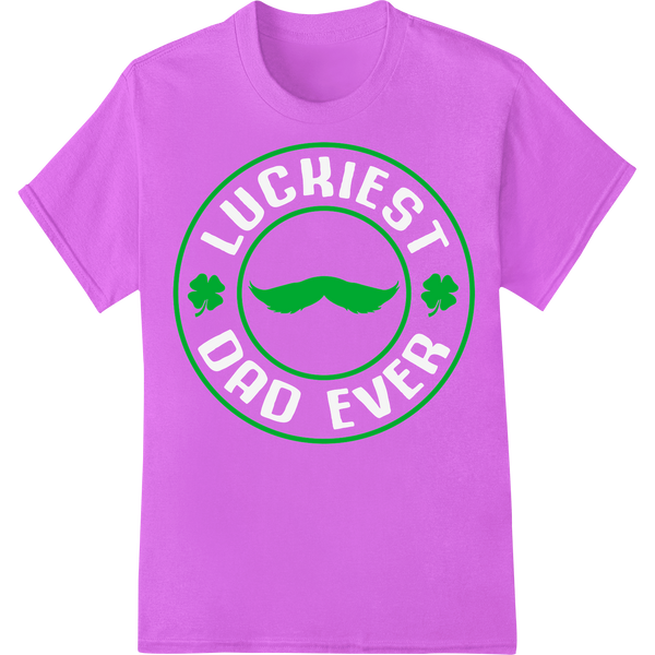 Saint Patrick's Day Mustache Clover Dad DTF Print Transfer on purple shirt - SUPERDTF-DTF Prints-DTF Transfers-Custom DTF Prints