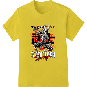 Fierce Samurai Skeleton: Unleash Your Warrior Spirit featuring professional t shirt prints