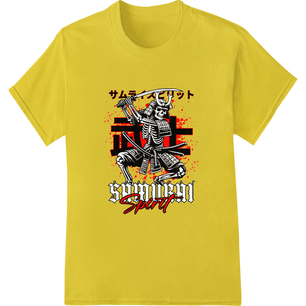 Fierce Samurai Skeleton: Unleash Your Warrior Spirit featuring professional t shirt prints