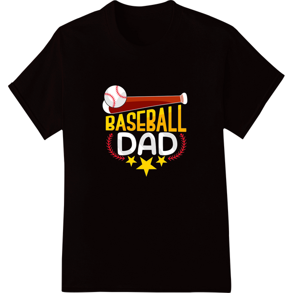 Bold Baseball DTF Print Heat Transfer | Fan Gear Essential on black shirt - SUPERDTF-DTF Prints-DTF Transfers-Custom DTF Prints