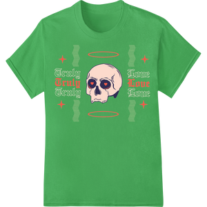 Unique t shirt prints for Undying Love: Skull and Heart Design for Valentine's Day