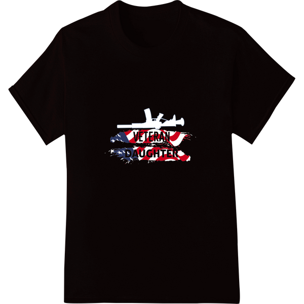 Vintage Patriotic American Flag Veteran DTF Print Heat Transfer on black shirt - SUPERDTF-DTF Prints-DTF Transfers-Custom DTF Prints