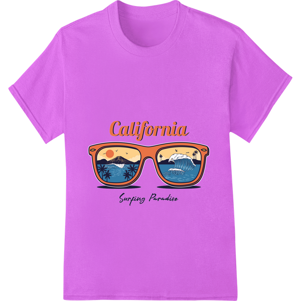 Durable custom garment printing applied to California Dreamin': Surf's Up in the Golden State