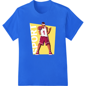 Cutting-edge t shirt prints featured on Dynamic Basketball Player DTF Print Transfer