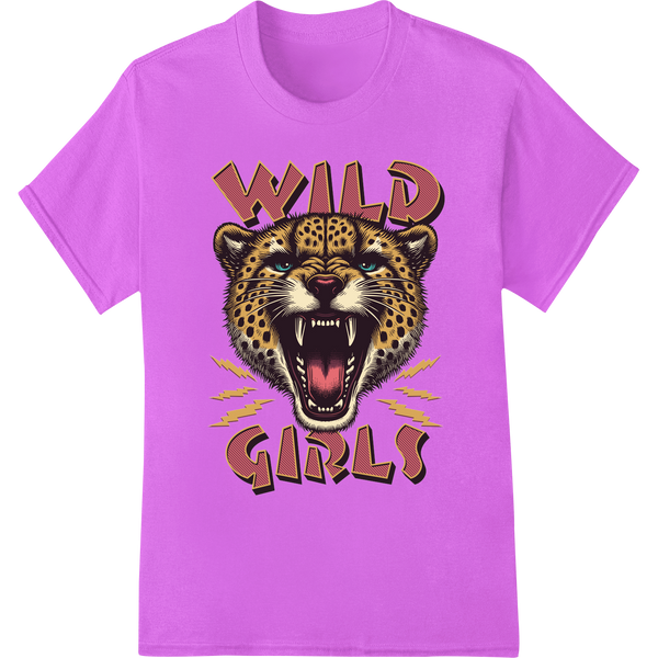 Expert DTF print shop craftsmanship on Fierce Leopard 'WILD GIRLS' DTF Print Heat Transfer