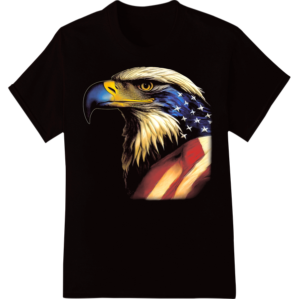 Patriotic Eagle Abstract - 4th of July DTF Print Transfer on black shirt - SUPERDTF-DTF Prints-DTF Transfers-Custom DTF Prints