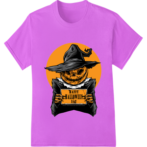 Spooky Pumpkin Witch Hat - Happy Halloween DTF Print made with premium DTF print shop