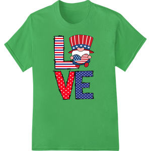 Personalized DTF printing technology design for Patriotic LOVE: Festive 4th of July Heat Transfer Design