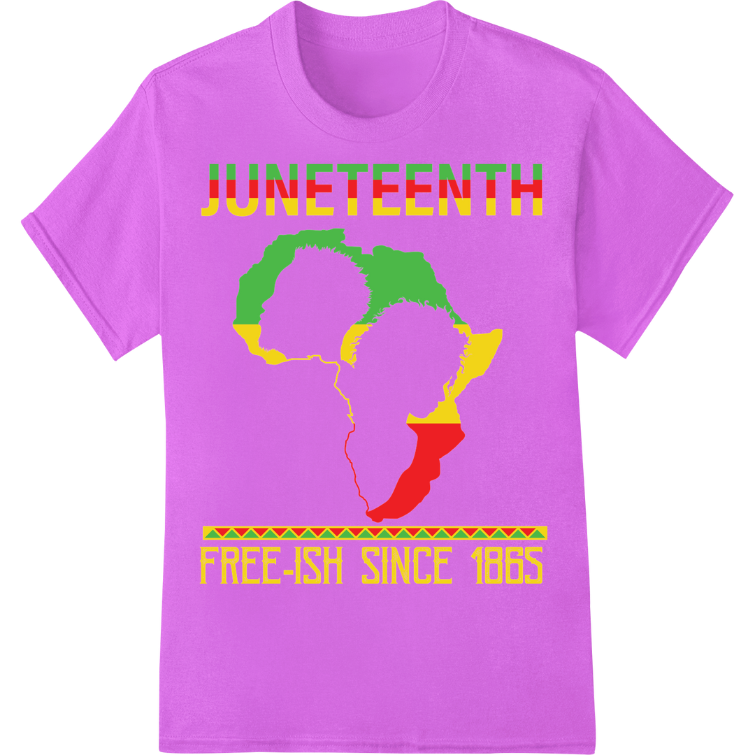 Juneteenth Freedom: African Pride DTF Print Heat Transfer on purple shirt - SUPERDTF-DTF Prints-DTF Transfers-Custom DTF Prints