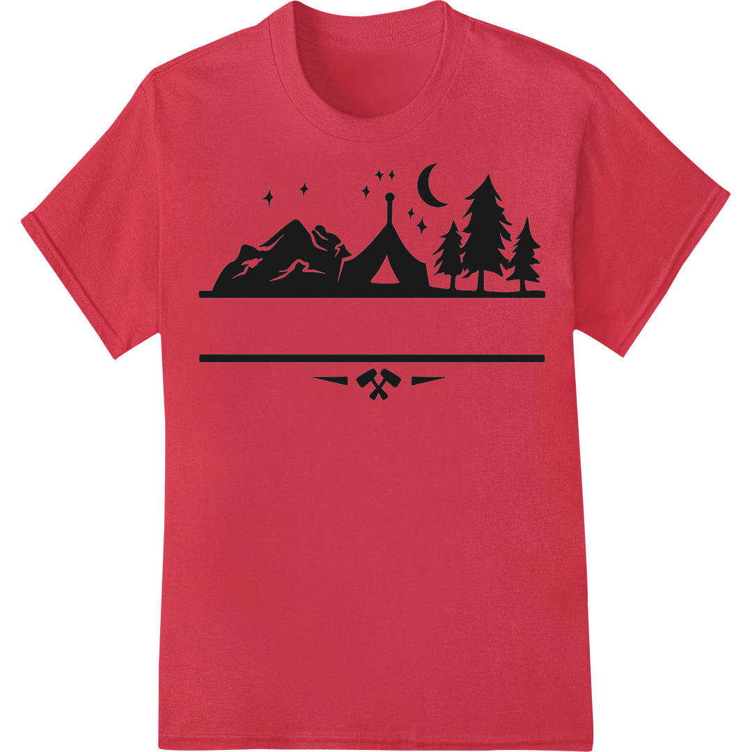 Majestic Mountains: Captivating Outdoor DTF Print Transfer on red shirt - SUPERDTF-DTF Prints-DTF Transfers-Custom DTF Prints