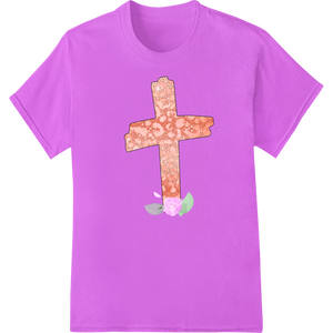 Innovative innovative apparel printing design on Floral Easter Cross DTF Print Heat Transfer - Super DTF