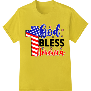 Custom custom apparel design - Patriotic 'God Bless America' DTF Print Heat Transfer