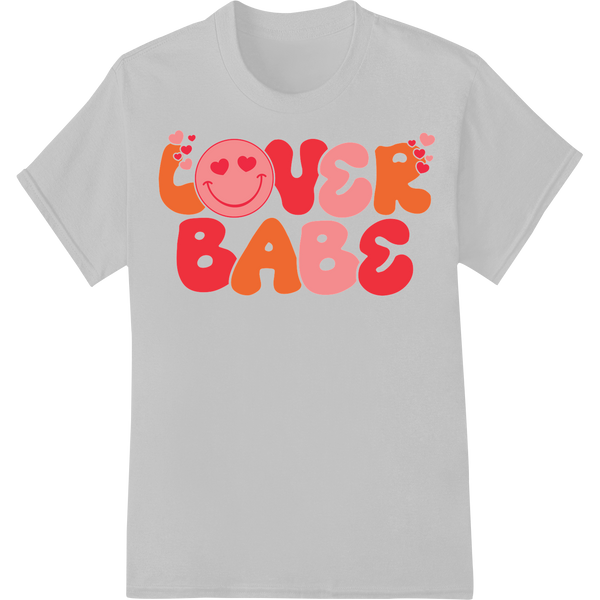 Lover Babe: Vibrant Valentine's Day DTF Print Heat Transfer on white shirt - SUPERDTF-DTF Prints-DTF Transfers-Custom DTF Prints