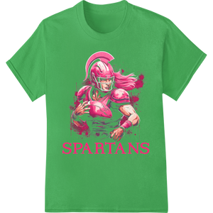 Fierce Spartan Football Player Heat Transfer - Super DTF enhanced with professional digital printing