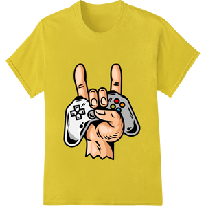 Vibrant DTF printing experts print on Edgy Gamer Hand Gesture DTF Print Heat Transfer