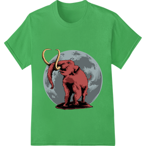 Durable custom t-shirts applied to Majestic Mammoth: Eco-Friendly Earth Day Heat Transfer