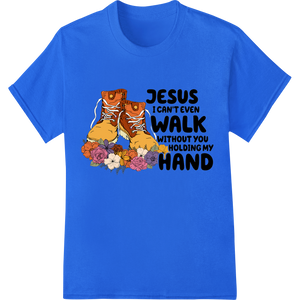 Jesus, My Guiding Light: Inspirational Faith DTF Print showcasing advanced custom t-shirts technology