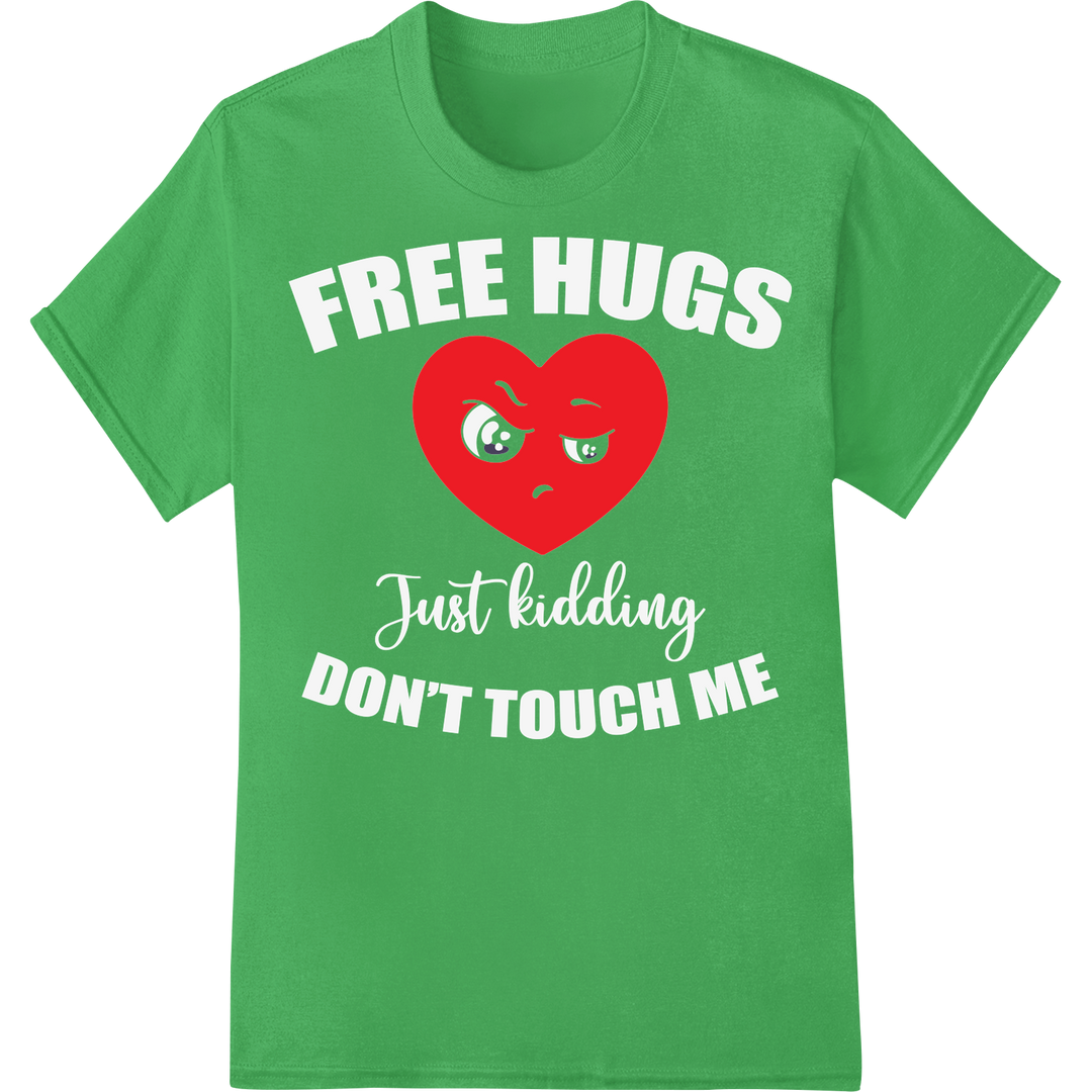 Angry Heart Emoji DTF Print | Retro Valentine's Day Design on green shirt - SUPERDTF-DTF Prints-DTF Transfers-Custom DTF Prints