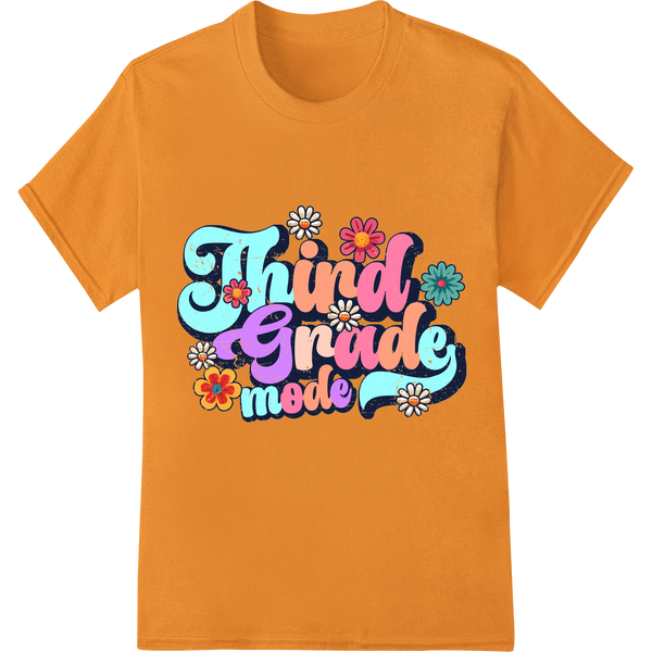 Vibrant 'Third Grade Mode' DTF Print Heat Transfer on orange shirt - SUPERDTF-DTF Prints-DTF Transfers-Custom DTF Prints