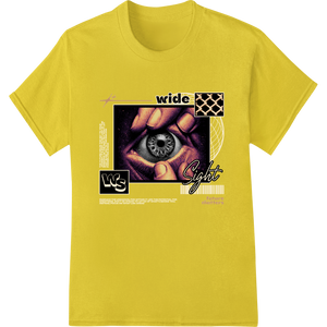 Durable garment printing applied to Mesmerizing Abstract Eye: Vibrant DTF Print Heat Transfer