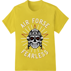 Fearless Air Force Skull - Military Aviation DTF Print - High-quality custom t-shirts