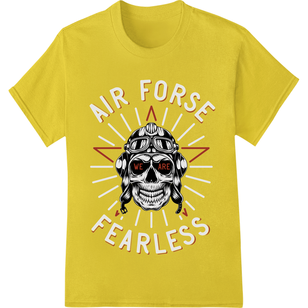 Fearless Air Force Skull - Military Aviation DTF Print - High-quality custom t-shirts