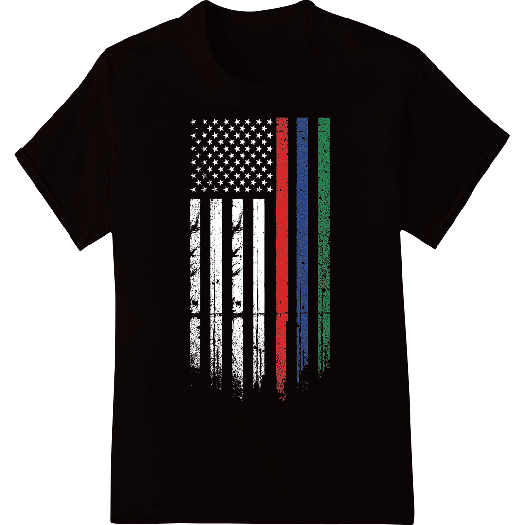 Festive Christmas Stripes DTF Print Heat Transfer on black shirt - SUPERDTF-DTF Prints-DTF Transfers-Custom DTF Prints