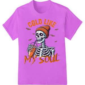 Unique direct to film printing for Chill Your Soul This Halloween with Spooky Skeleton Graphic