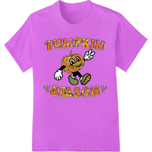 Innovative garment printing design on Playful Pumpkin Season Heat Transfer for Halloween Fun